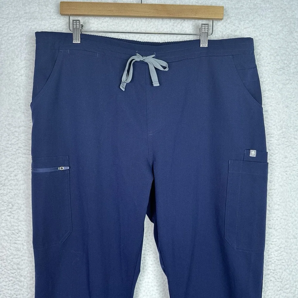 FIGS Cairo Scrub Pants Womens XL Navy Blue Cargo 9 Pocket Stretch Medical‎